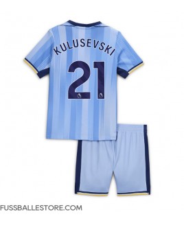 Günstige Tottenham Hotspur Dejan Kulusevski #21 Auswärts Trikotsatzt Kinder 2024-25 Kurzarm (+ Kurze Hosen)